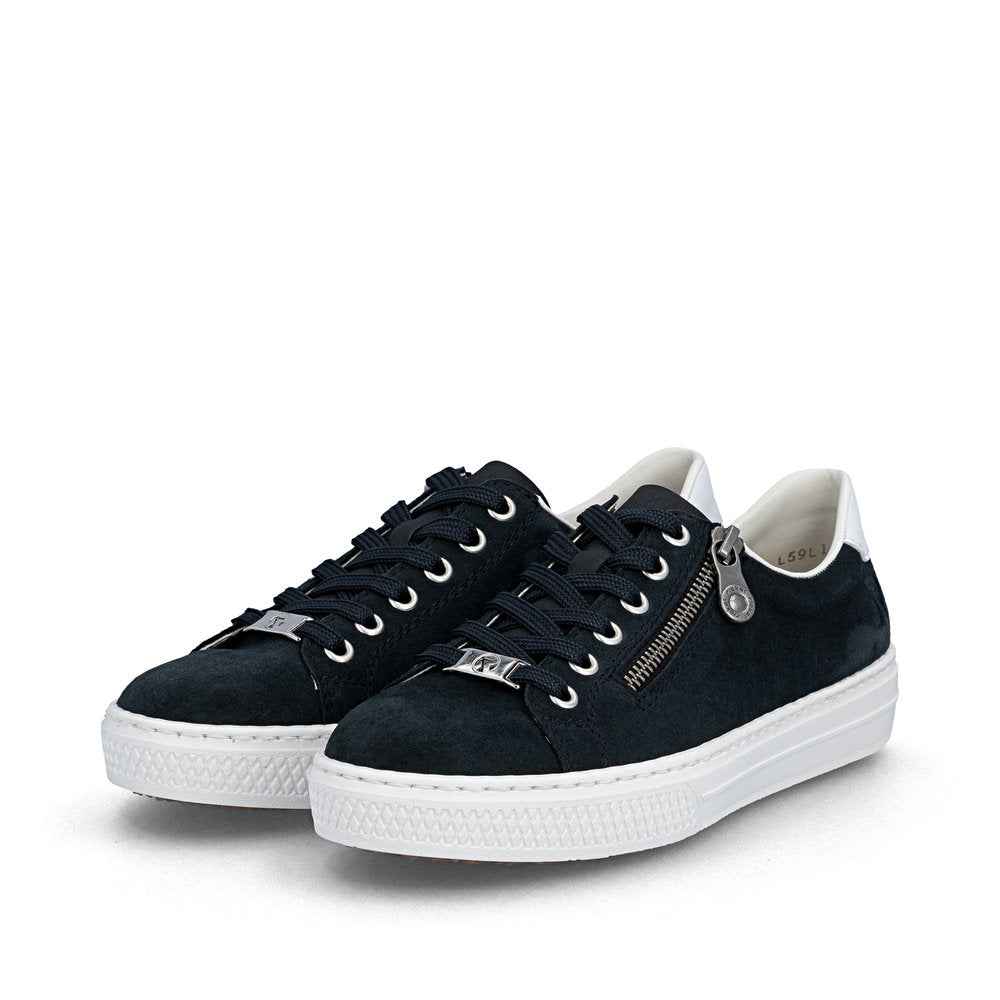 Rieker L59L1-15 Navy F Fit Trainers with Zip