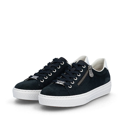 Rieker L59L1-15 Navy F Fit Trainers with Zip