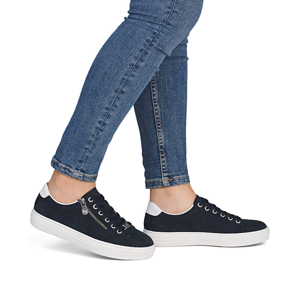 Rieker L59L1-15 Navy F Fit Trainers with Zip