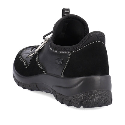 Rieker L7157-00 Black TEX Slip On Lace Sneakers