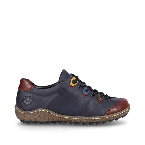 Rieker L7561-14 TEX Navy Blue Combi Lace Shoes