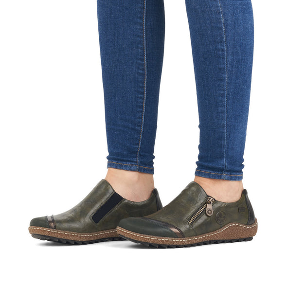 Rieker L7571-54 Tex Green Combi Shoes
