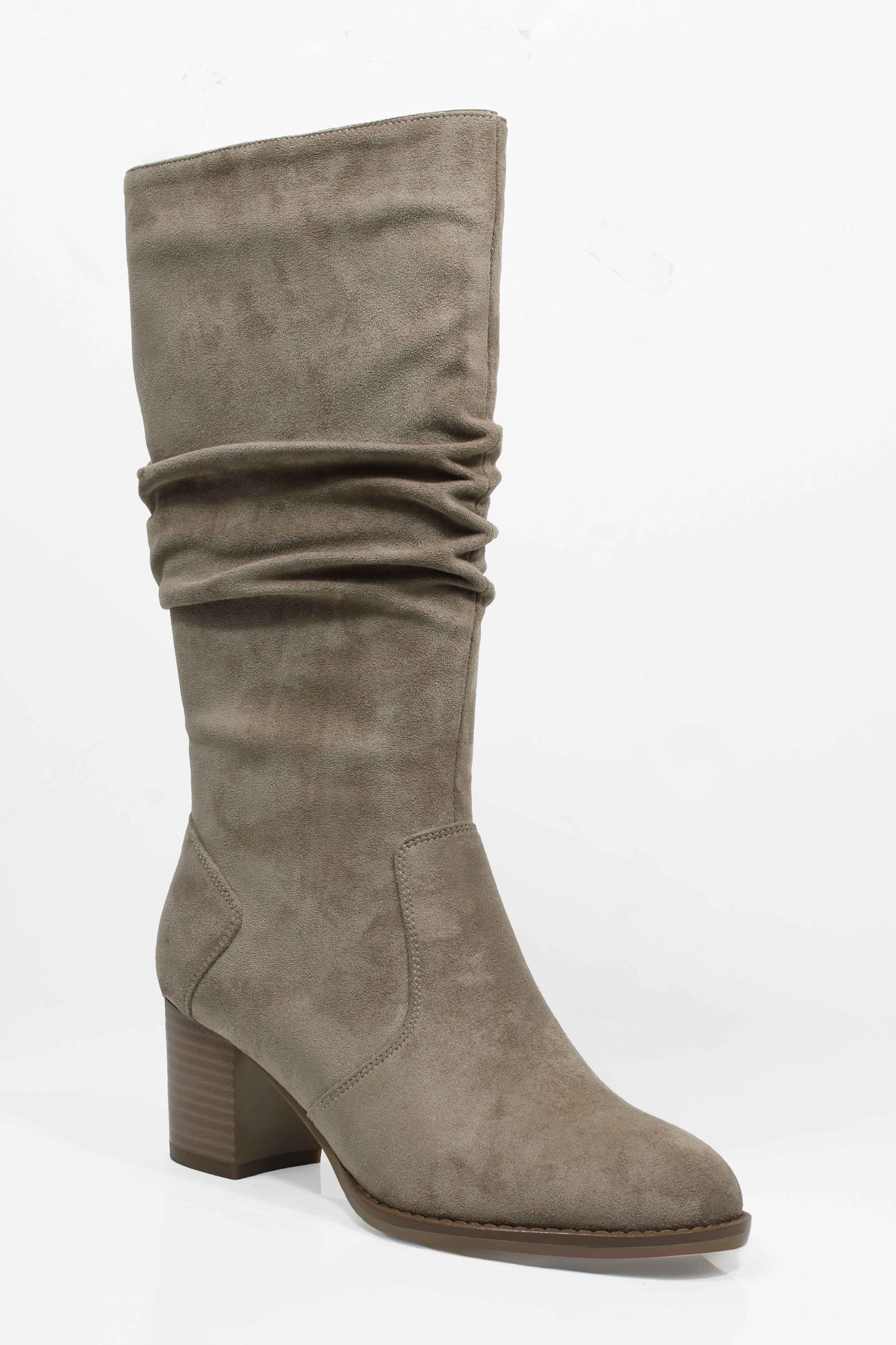 Susst Lois26 Dark Beige Micro Slouch Calf Boots