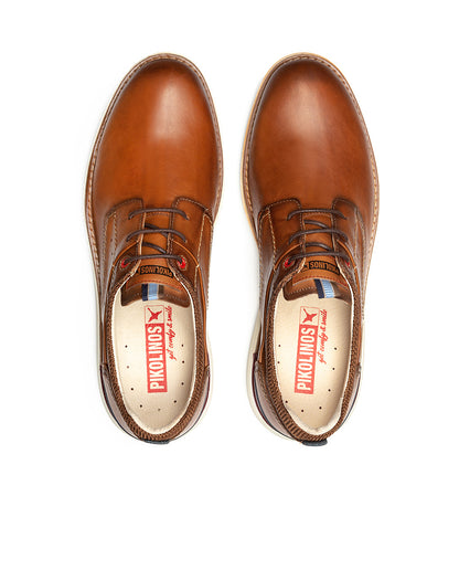 Pikolinos Manacor M1A-4276C1 Brandy Lace Shoes with Cream Sole