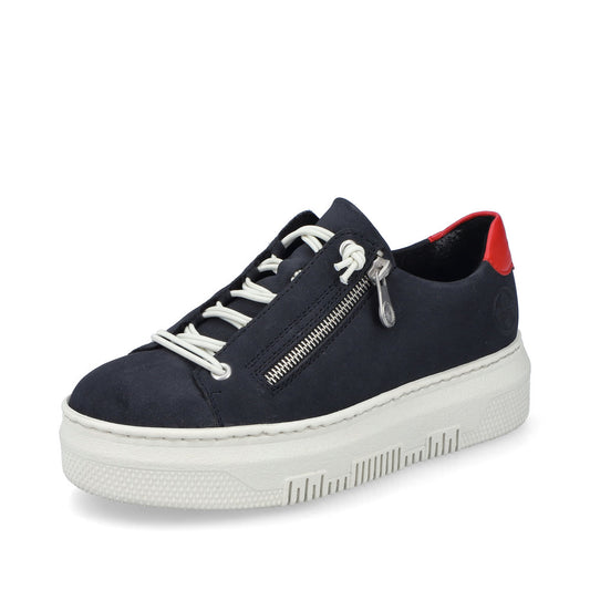 Rieker M1911-14 Navy Sneakers with Red Back