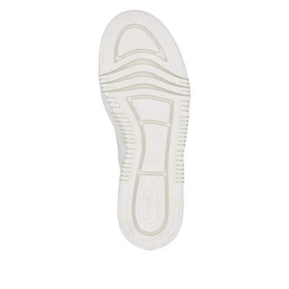 Rieker M1912-80 Cream & Gold zip F Fit Trainers
