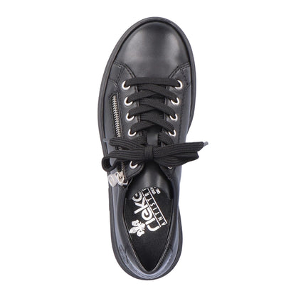 Rieker M1921-00 Black Sneakers with Zip
