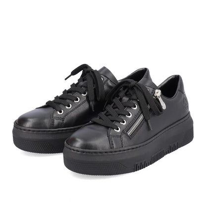 Rieker M1921-00 Black Sneakers with Zip