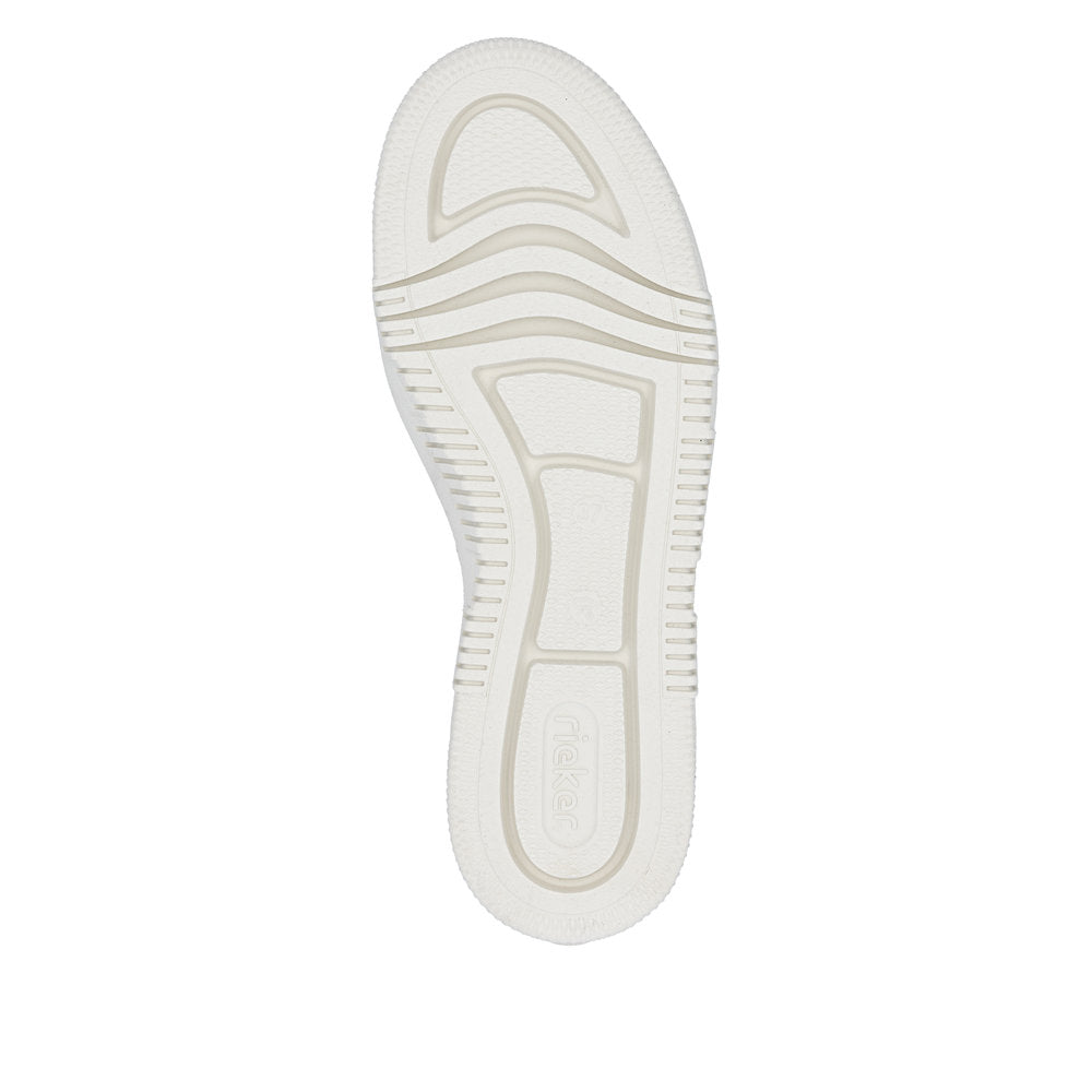 Rieker M1953-80 Beige Off White & Pale Gold F Fit Trainers