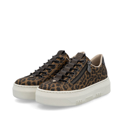 Rieker M1953-90 Leopard Sneakers with Side Zip