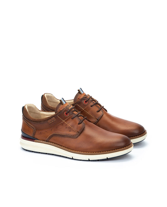 Pikolinos Manacor M1A-4276C1 Brandy Lace Shoes with Cream Sole