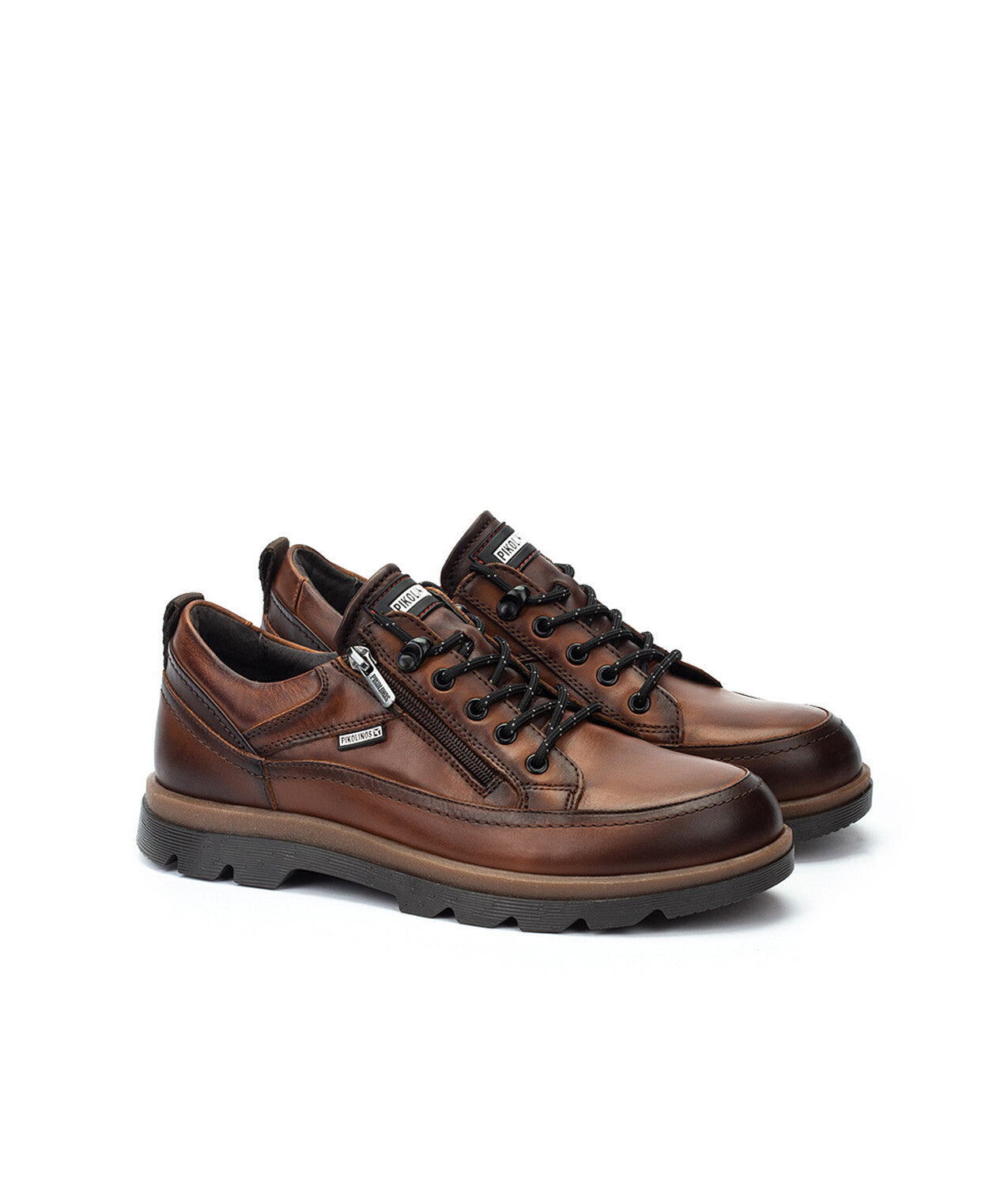 Pikolinos Vigo M3M-4163C1 Cuero Dark Tan Lace Shoes with Zip