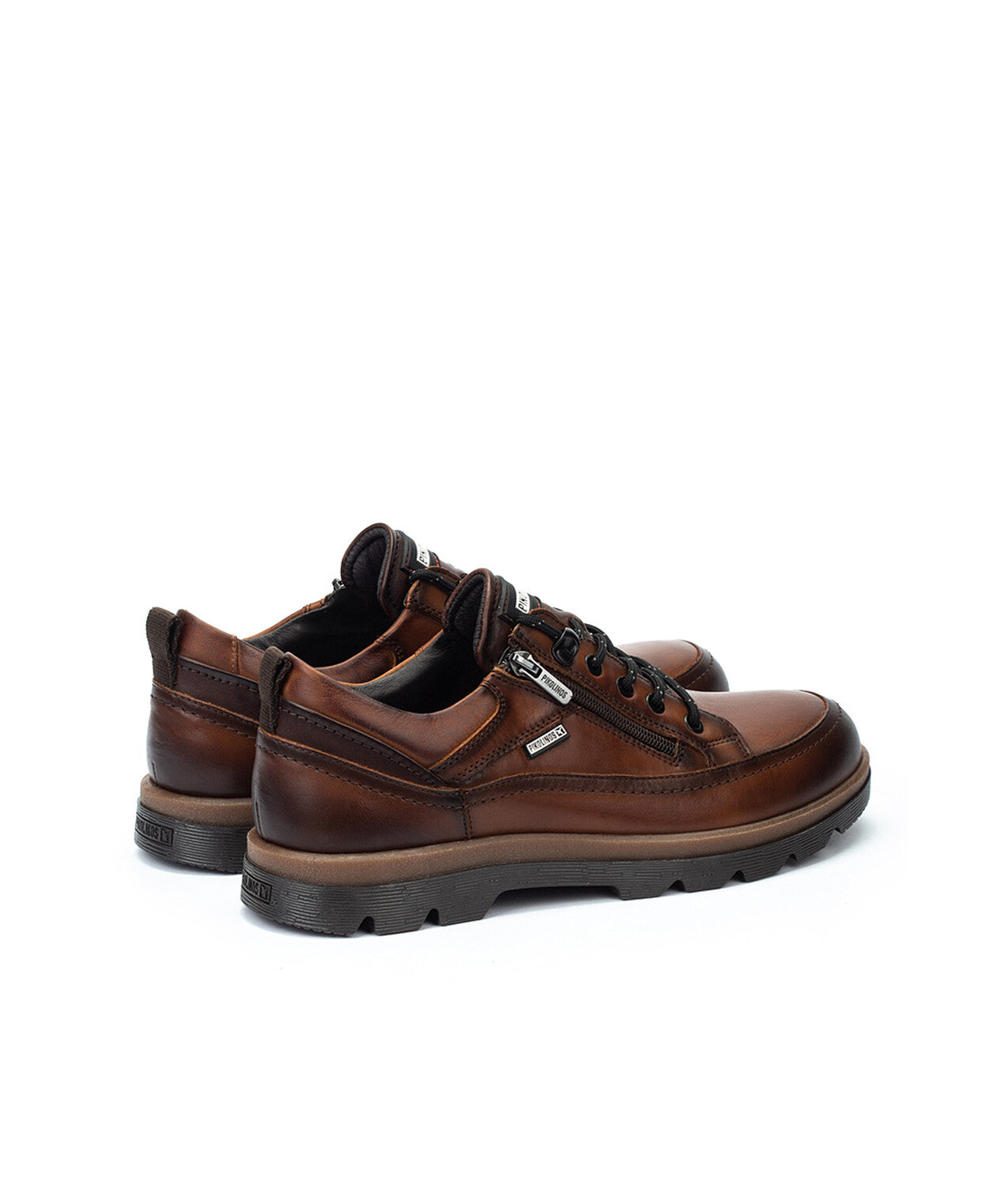 Pikolinos Vigo M3M-4163C1 Cuero Dark Tan Lace Shoes with Zip