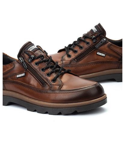 Pikolinos Vigo M3M-4163C1 Cuero Dark Tan Lace Shoes with Zip