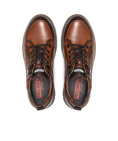Pikolinos Vigo M3M-4163C1 Cuero Dark Tan Lace Shoes with Zip