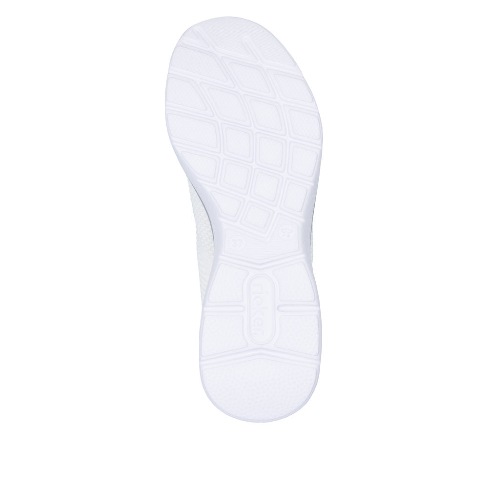Rieker M5072-80 White & Silver Slip On Shoes