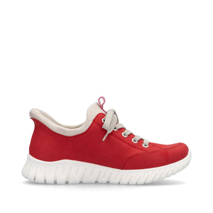 Rieker M5354-33 Scarlet Red Slip On Sneakers