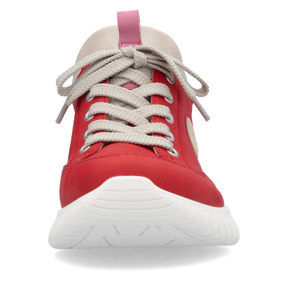 Rieker M5354-33 Scarlet Red Slip On Sneakers