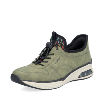 Rieker M5651-54 Green & Black Speed Lacing Shoes