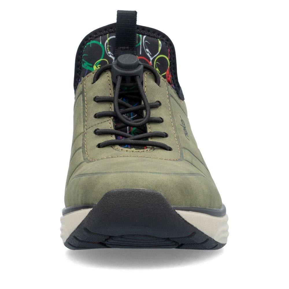 Rieker M5651-54 Green & Black Speed Lacing Shoes