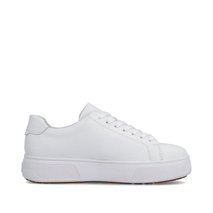 Rieker M7701-80 White F 1/2 Fit Trainers with Zip