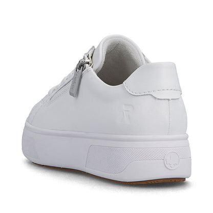 Rieker M7701-80 White F 1/2 Fit Trainers with Zip