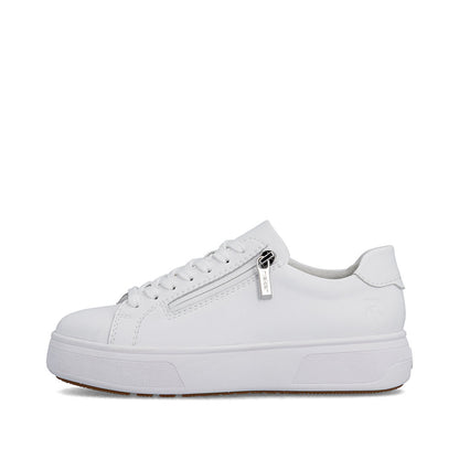 Rieker M7701-80 White F 1/2 Fit Trainers with Zip