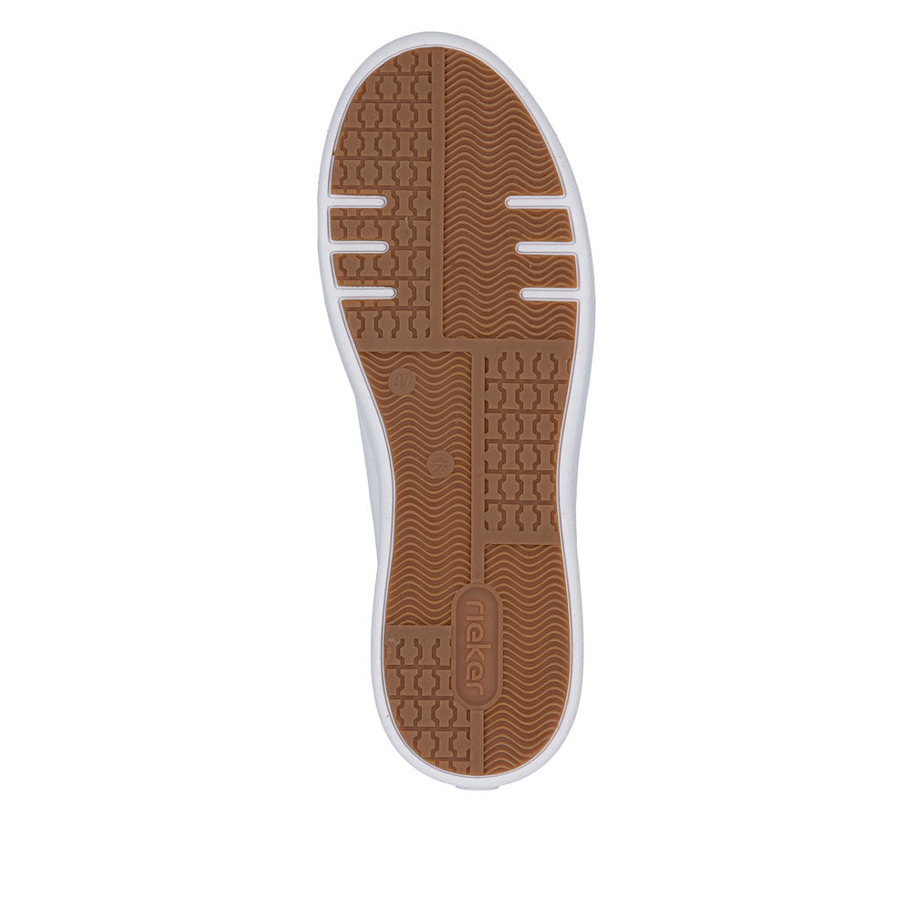 Rieker M7701-80 White F 1/2 Fit Trainers with Zip