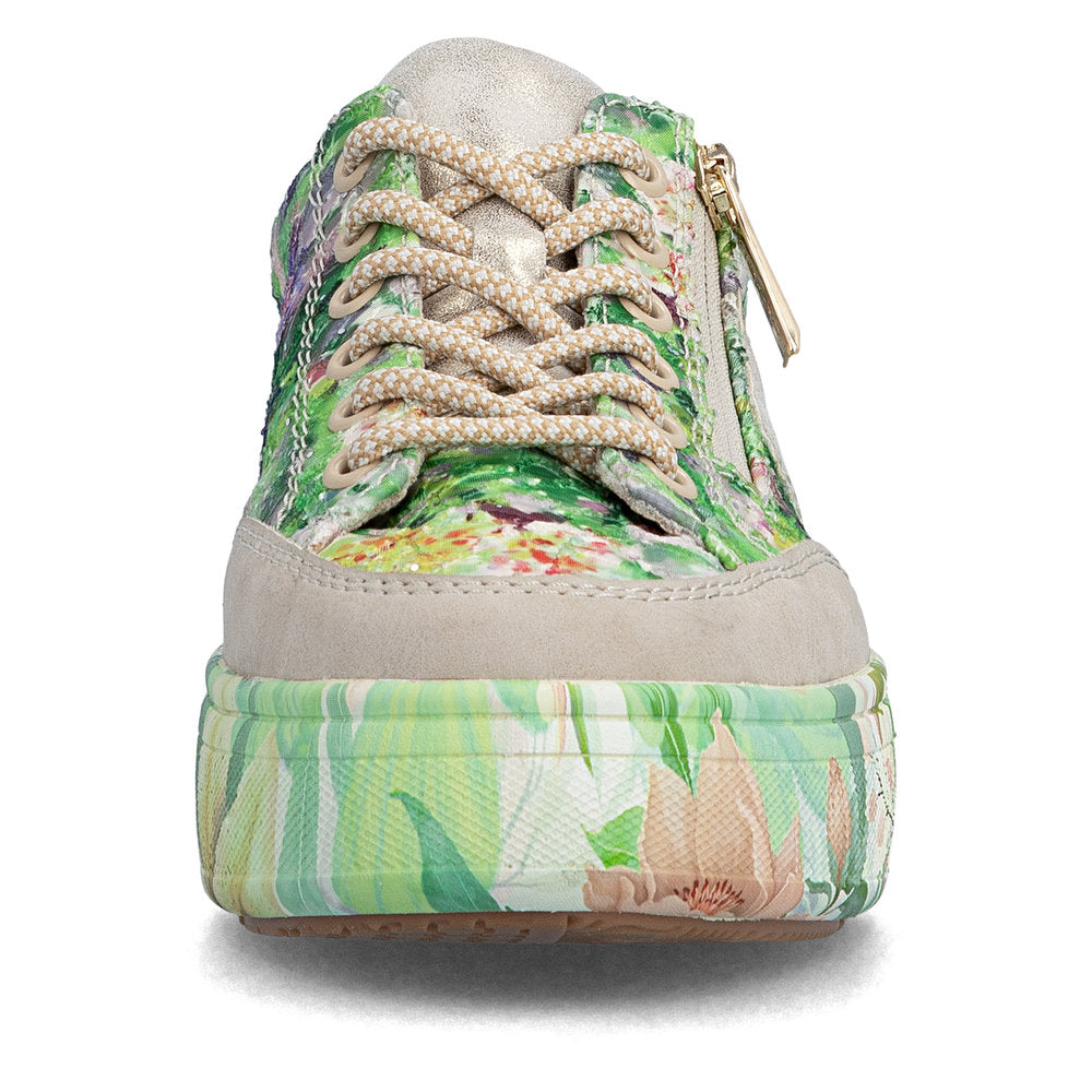 Rieker M7711-91 Beige Green Multi F 1/2 Fit Trainers