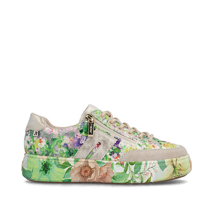 Rieker M7711-91 Beige Green Multi F 1/2 Fit Trainers