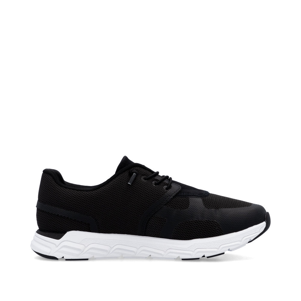 Rieker Soft M9000-00 Black Sneakers with White Sole