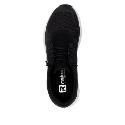 Rieker Soft M9000-00 Black Sneakers with White Sole