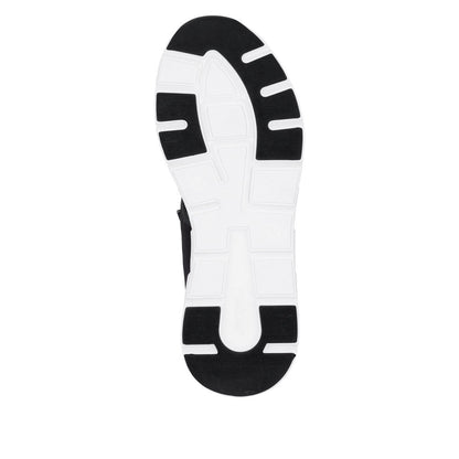 Rieker Soft M9000-00 Black Sneakers with White Sole