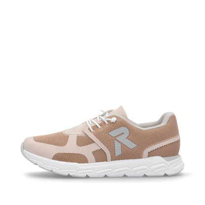 Rieker Soft M9000-31 Rose Combi Sneakers with White Sole
