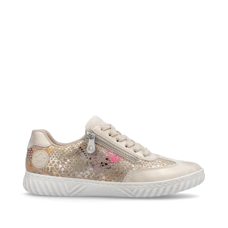 Rieker N0902-90 Beige Floral Mix Sneakers