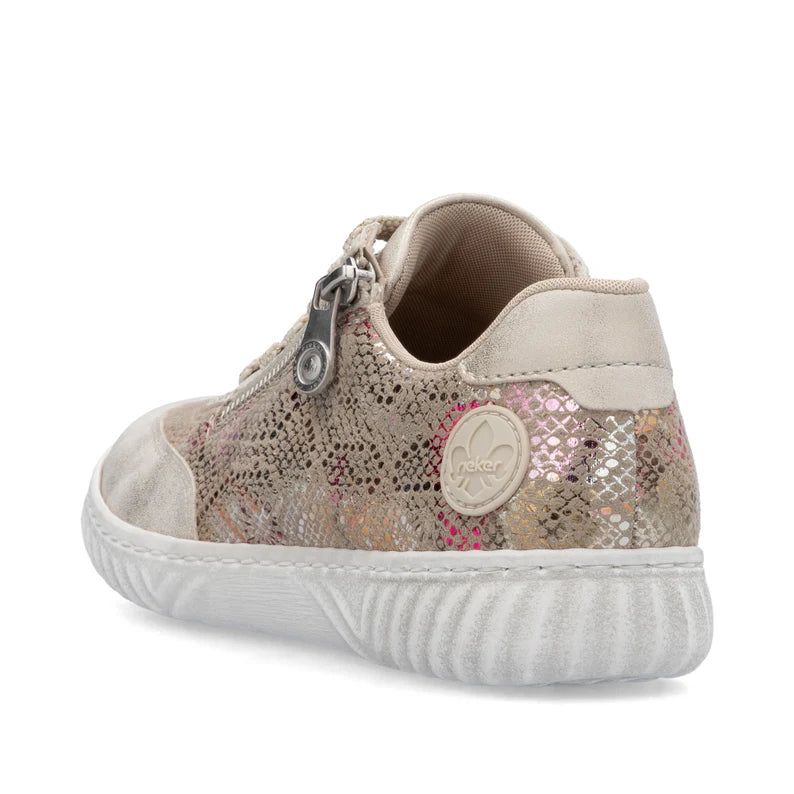 Rieker N0902-90 Beige Floral Mix Sneakers