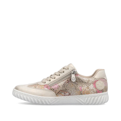 Rieker N0902-90 Beige Floral Mix Sneakers