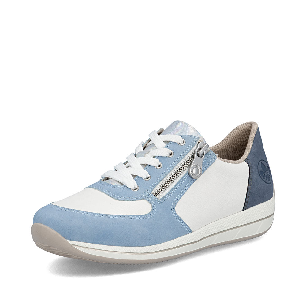 Rieker N1112-10 Aqua Blue Combi H Fit Zip Shoes
