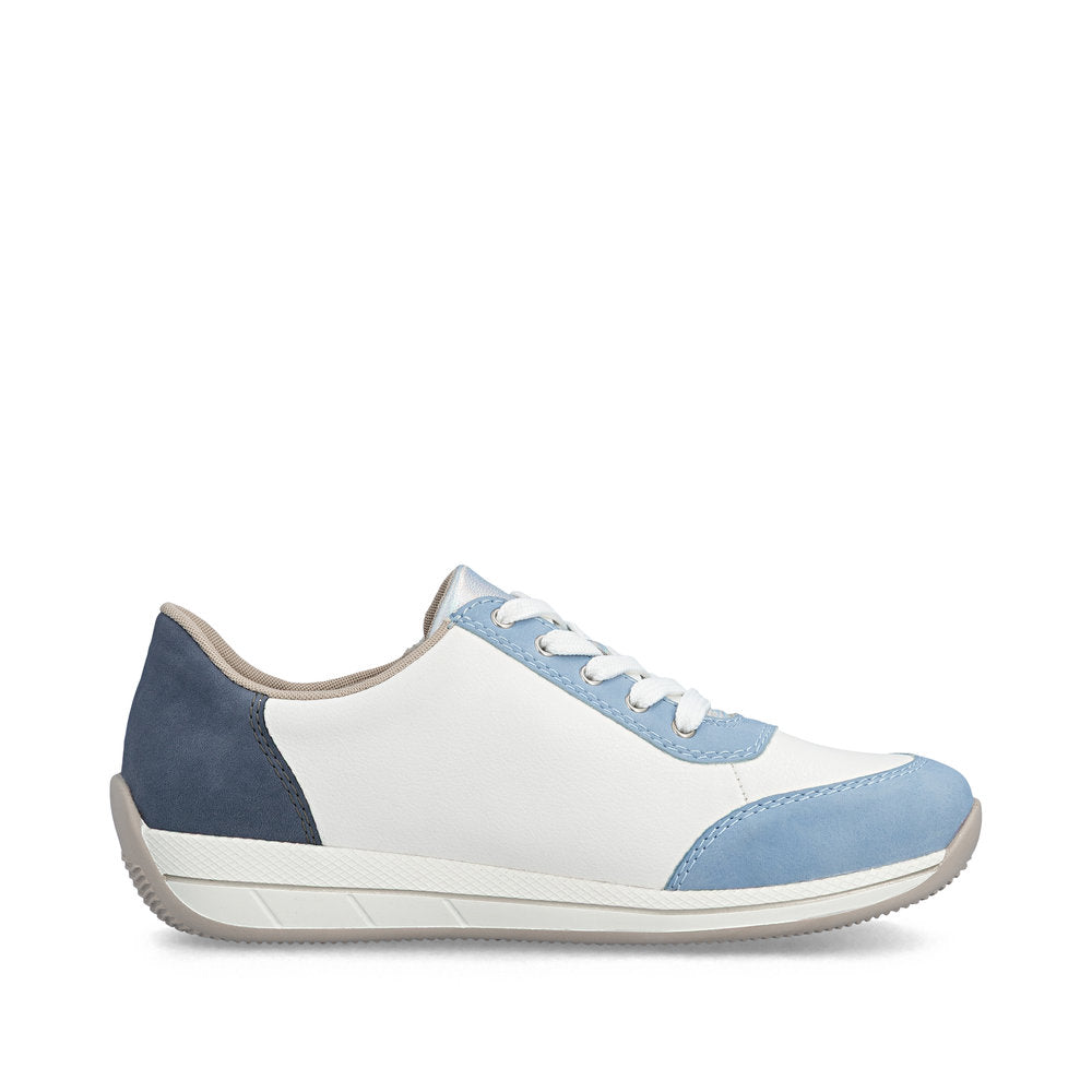 Rieker N1112-10 Aqua Blue Combi H Fit Zip Shoes