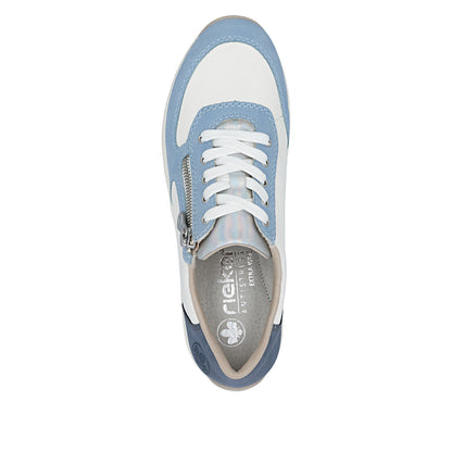 Rieker N1112-10 Aqua Blue Combi H Fit Zip Shoes