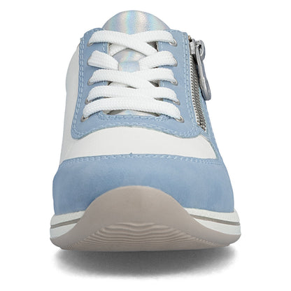Rieker N1112-10 Aqua Blue Combi H Fit Zip Shoes