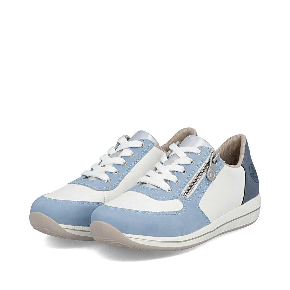 Rieker N1112-10 Aqua Blue Combi H Fit Zip Shoes