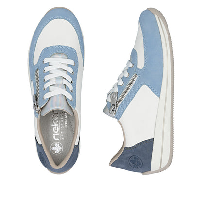 Rieker N1112-10 Aqua Blue Combi H Fit Zip Shoes