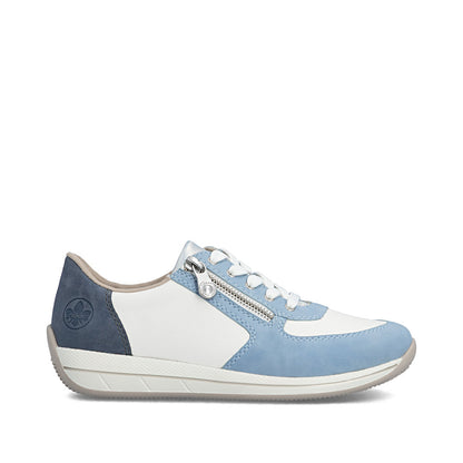 Rieker N1112-10 Aqua Blue Combi H Fit Zip Shoes