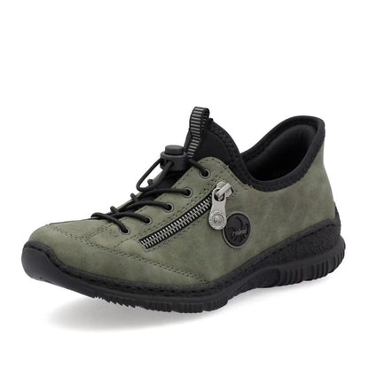 Rieker N3267-54 Green & Black Speed Lace Shoes