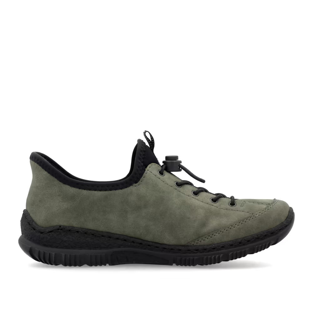 Rieker N3267-54 Green & Black Speed Lace Shoes