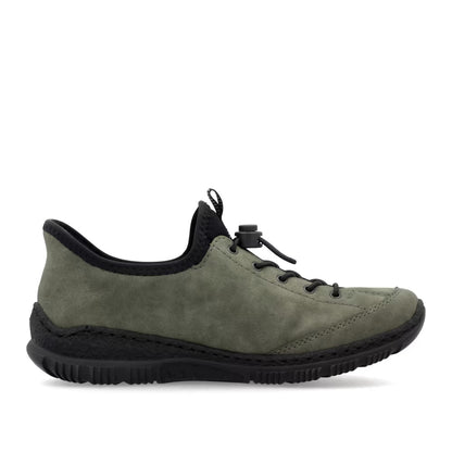 Rieker N3267-54 Green & Black Speed Lace Shoes