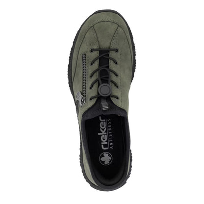 Rieker N3267-54 Green & Black Speed Lace Shoes