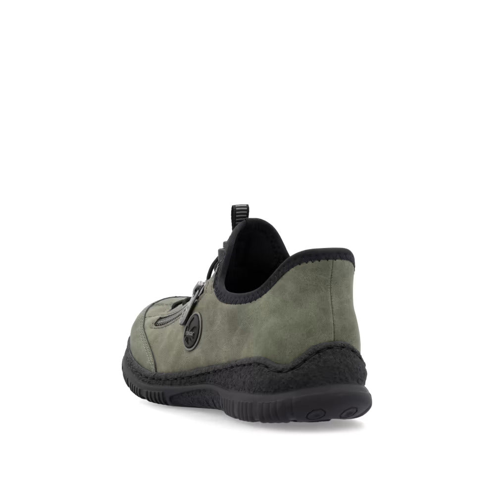 Rieker N3267-54 Green & Black Speed Lace Shoes