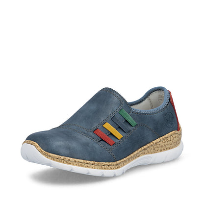 Rieker N4264-14 Denim Blue Multi F 1/2 Fit Shoes
